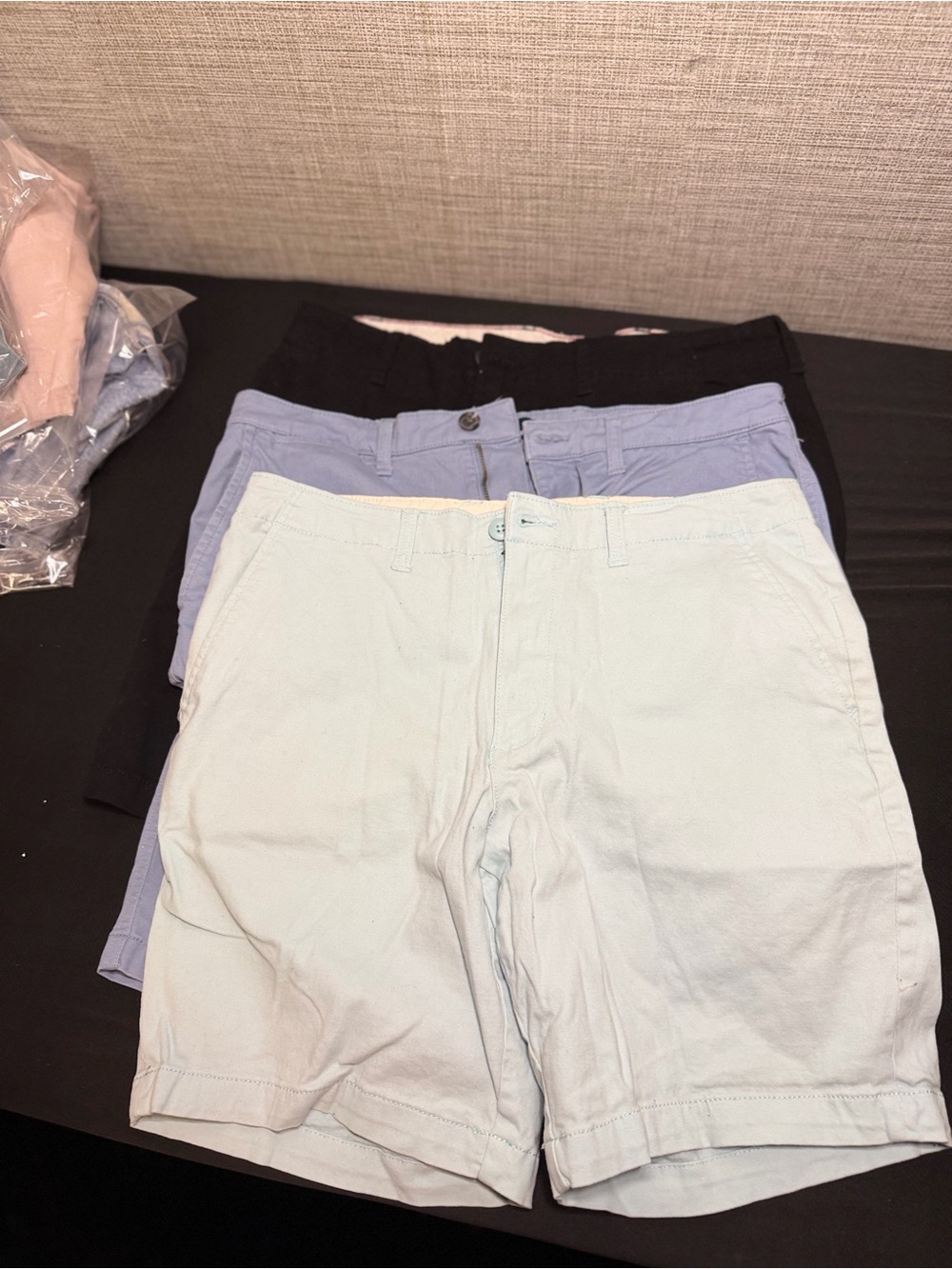 George Light Blue, Medium Blue and Black Shorts Set
